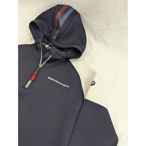 BMW Motorsport Dark Blue and Red Zip-Up Sweater